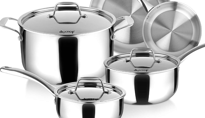 Duxtop 19PC Kitchen Pots and Pans Set,Professional Stainless Steel